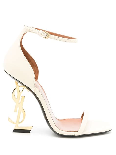 ysl sandal heel white|ysl heels price.